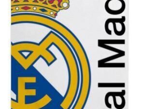 TOALLA DE PLAYA MODELO FUTBOL REAL MADRID ESCUDO R. MADRID. EN MICROFIBRA. COLOR WHITE. TAMAÑO 90x180. COD: 422200010607-CRD