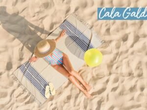 TOALLA PAREO ALGODÓN RIZO. MOD CALA GALDANA 80x160 CM COLOR ROJO. COD: 10516-RO