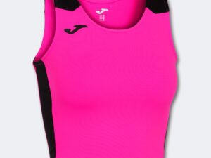 TOP MUJER JOMA RECORD II ROSA FLÚOR /NEGRO