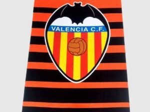 TOALLA DE PLAYAMODELO FUTBOL VALENCIA CF 1919. EN ALGODÓN. MULTICOLOR. TAMAÑO 75x150. COD: 5281710-AZN
