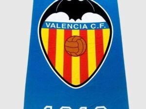 TOALLA DE PLAYAMODELO FUTBOL VALENCIA CF 1919. EN ALGODÓN. MULTICOLOR. TAMAÑO 90x180. COD: 5281710-AZN