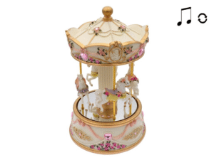 CARRUSEL MUSICAL MED. BLANCO/ROSA MIRROR D: 14,5 H CD: 42331