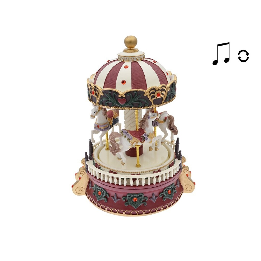 CARRUSEL MUSICAL ESCALERAS Y VALLA BCO/ROJO LEGEND COD: 42688