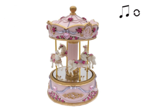 CARRUSEL MUSICAL MED. ROSA MIRROR GJ280 14X14X23CM COD 42692
