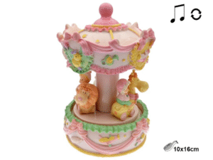 CARRUSEL MUSICAL PÑO. BABY ROSA 10X16CM COD 42926