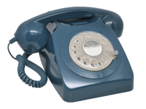 TELEFONO VINTAGE 70's GIRATORIO AZUL OSCURO 21 x 16 x 14 CM COD:41675