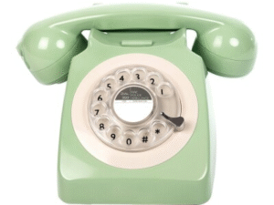 TELEFONO VINTAGE 70's GIRATORIO VERDE 21 x 16 x 14 CM COD: 40399