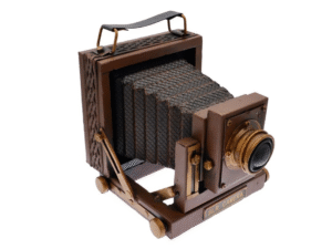 CAMARA FOTOS FUELLE C/ASA MARRON RETRO METAL RD733 COD:42289