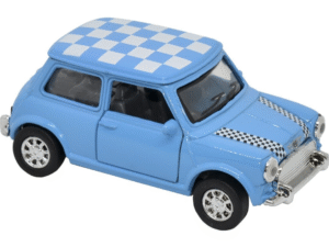 MINI COOPER AZUL ESCALA 1:32 L: 8CM CD:40457