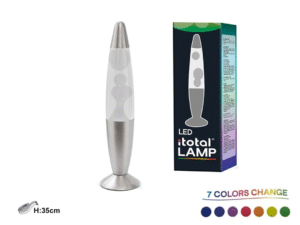 LÁMPARA METÁLICA LAVA LED CROMO/BCA MULTICOLOR IT6 COD:42568