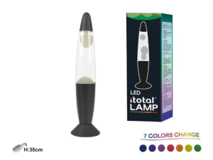 LÁMPARA METÁLICA LAVA LED CROMO/BCA MULTICOLOR IT6 COD:42576