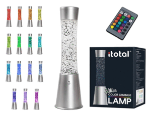 LÁMPARA METÁLICA PURPURINA CROMADA C/MANDO MULTI COD:42429