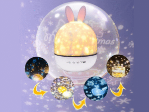 LÁMPARA PROYECTOR ESTRELLAS RABBIT C/MANDO 11X11X1 COD:42340