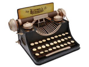 MAQUINA ESCRIBIR NEGRA GDE RETRO METAL RD779B. COD:42292