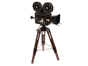 PROYECTOR CINE C/TRIPODE NEGRA RETRO METAL RD978. COD: 42290