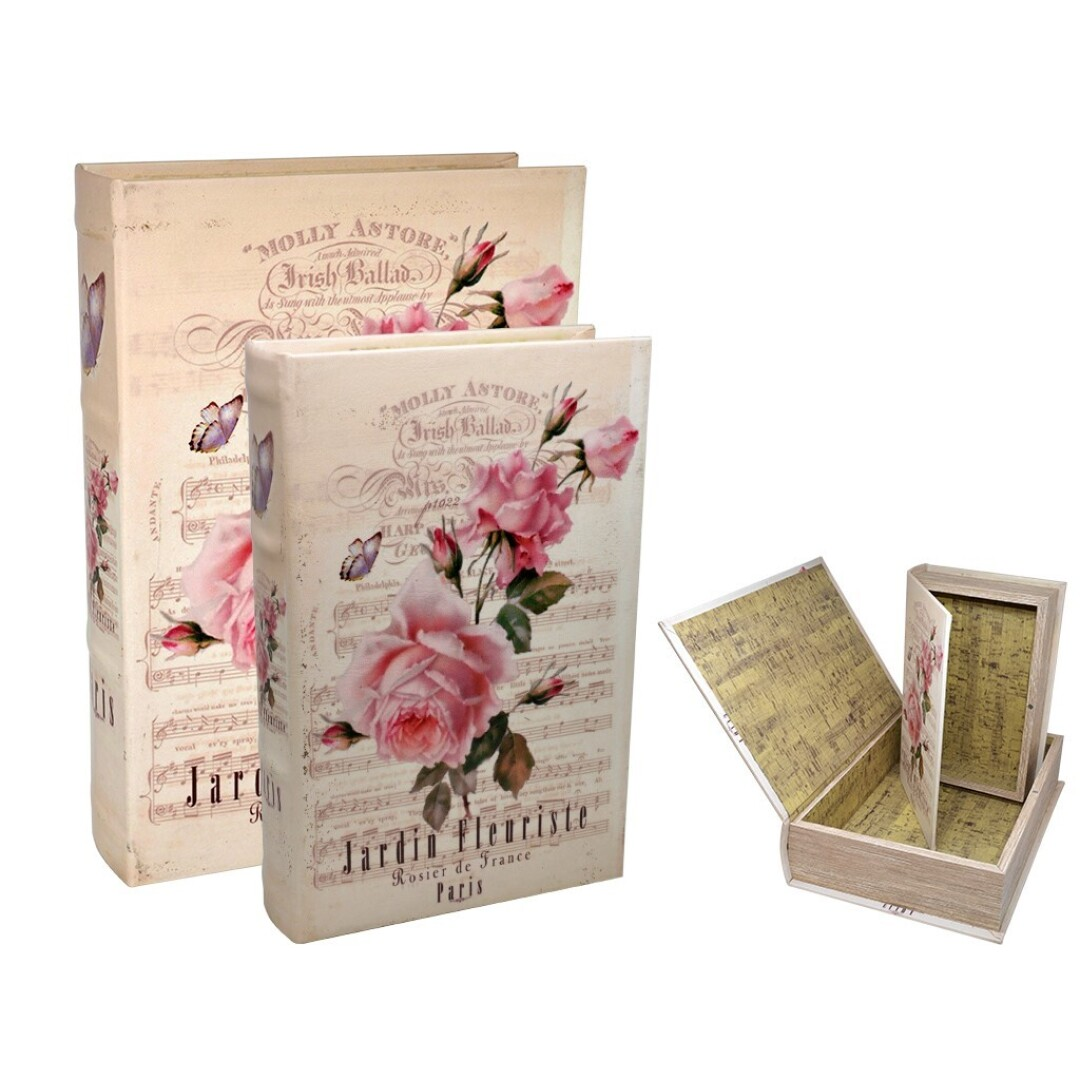 PSET 2 CAJAS LIBRO BICICLETAS EN PARIS VINTAGE 30X2. COD: 41660