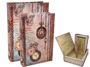 PSET 2 CAJAS LIBRO BICICLETAS EN PARIS VINTAGE 30X2.  COD: 41658