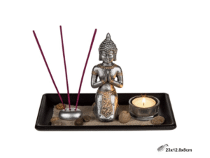 SET DECORATIVO BUDA EN BANDEJA C/ACCESORIOS OB14.   COD: 42527