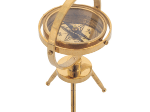 BRÚJULA DE LATÓN CON SOPORTE.  COD: 33966