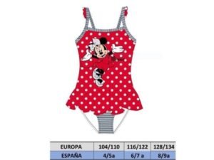 BIQUINI NIÑA LUNARES DISNEY MINNIE. COD: 39MF5244A398-NEW