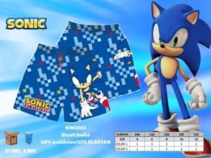 BAÑADOR BOXER NIÑO SONIC. COD: 39NW1085