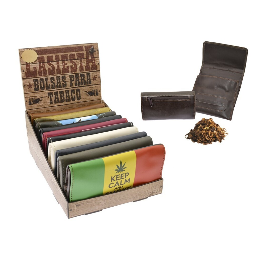 DISPLAY-15 BOLSAS TABACO LA SIESTA-1 ESTAMPADAS ST. CD:31344