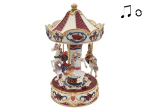 CARRUSEL MUSICAL MED BCO/ROJO LEGEND 13X13X22CM GJ. COD: 42690