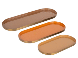 SET 3 BANDEJAS MARRONES DE DIFERENTES TAMAÑOS