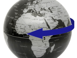 GLOBO TERRAQUEO NEGRO/GRIS GIRATORIO CON BOTON D:1. CD: 40254