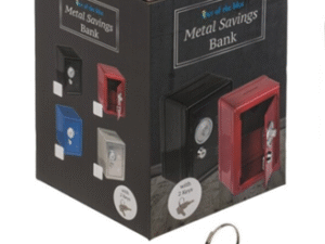 HUCHA CAJA FUERTE NEGRA COMBINACION Y LLAVE OB211. CD: 42218