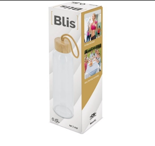 BOTELLA CRISTAL CON TAPÓN BAMBÚ. CÓDIGO: COCI88A - Imagen 2