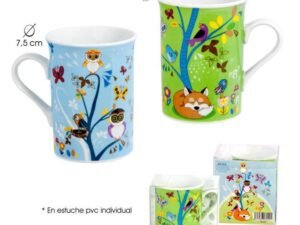 MUG ZORRO CON BUHO 2 SURTIDO. COD: 0006029