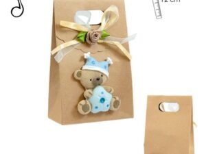 BOLSA CON MUSICA OSO AZUL. COD: 0004177