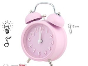 RELOJ ALARMA ROSA 12 CM. COD: 0013273