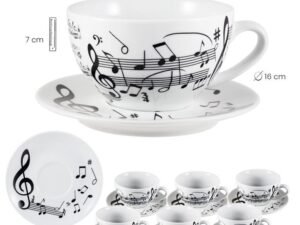 SET 6 TAZAS JUMBO MUSICA COD: 0002693
