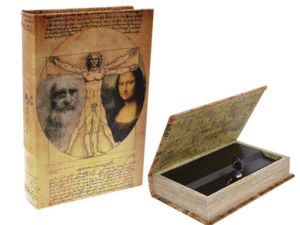 LIBRO-CAJA FUERTE DA VINCI 16x5x24cm. CD: 42752