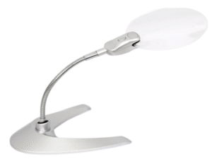 LUPA SOBREMESA C/ LUZ 13CM DIA. AUMENTO: 2x. CD: 42118