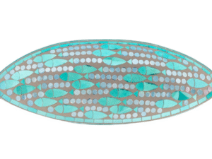 BANDEJA DE VIDRIO CON DISEÑO DE MOSAICO COD: 34512