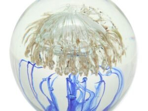 PISAPAPELES BOLA EN VIDRIO. MOD: MEDUSA MARRÓN. MULTICOLOR. 9 X 9 X 8.5 CM. COD: 27928