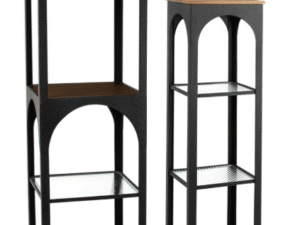 SET 2 ESTANTERÍAS DE MDF NEGRO. COD: 34563