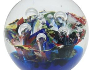 PISAPAPELES MEDUSA EN VIDRIO. MOD: CORAL. MULTICOLOR. 9 X 9 X 16 CM. COD: 27918