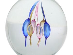 PISAPAPELES BOLA EN VIDRIO. MOD: TONO PASTEL. MULTICOLOR. 10 X 10 X 9.5 CM. COD: 27934