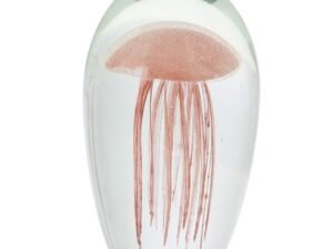 PISAPAPELES MEDUSA EN VIDRIO MOD: ROSA. MULTICOLOR. 7 X 7 X 11 CM. COD: 27952