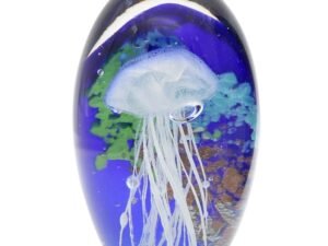 PISAPAPELES MEDUSA EN VIDRIO MOD: CORAL. MULTICOLOR. 7 X 7 X 17 CM. COD: 27955