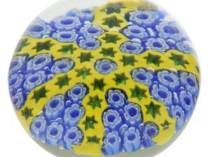 PISAPAPELES BOLA EN VIDRIO. MOD: ESTAMPADO. MULTICOLOR. 8 X 8 X 5.5 CM. COD: 27936