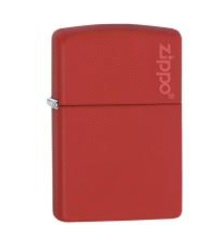 ENCENDEDOR ZIPPO 204 ROJO MATE LOGO 60001204.  COD: 30531