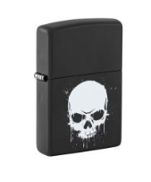 ENCENDEDOR ZIPPO 218 DRIPPING SKULL BLACK MATTE 60.  COD: 31382