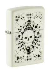 ENCENDEDOR ZIPPO HIPPIE SKULL BLANCO 60007219. COD: 31451