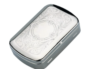 PACK 10 CAJITA TABACO METAL 9,8X6,8X2,5CM COD: 30297