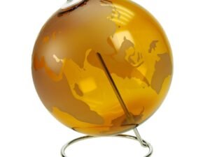 GLOBO TERRAQUEO METAL CRISTAL MOD DORADO  20 CM. COD: 32513